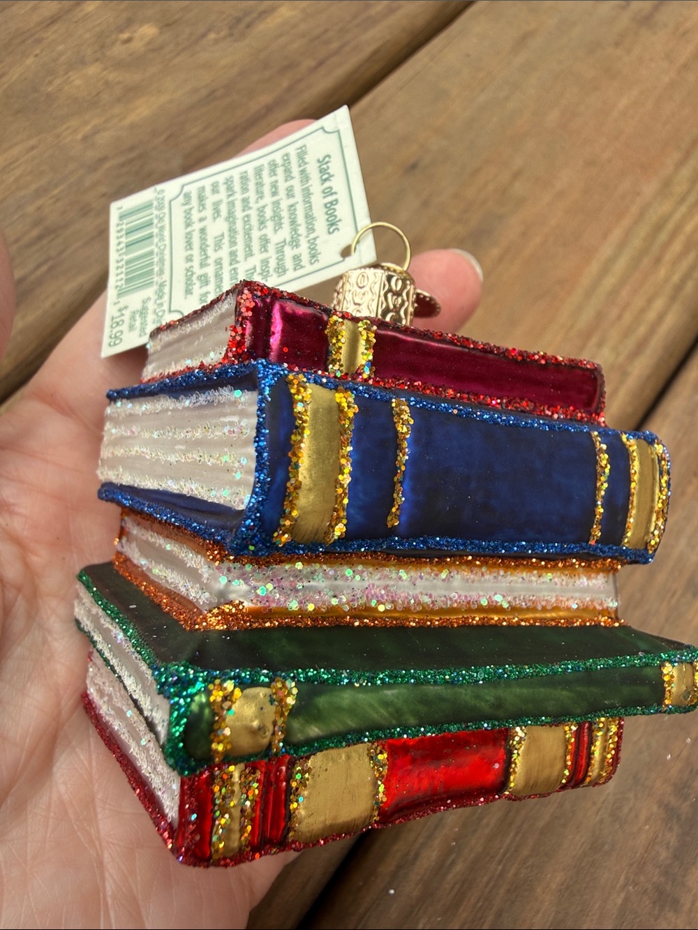 Old World Christmas Stack of Books Ornament